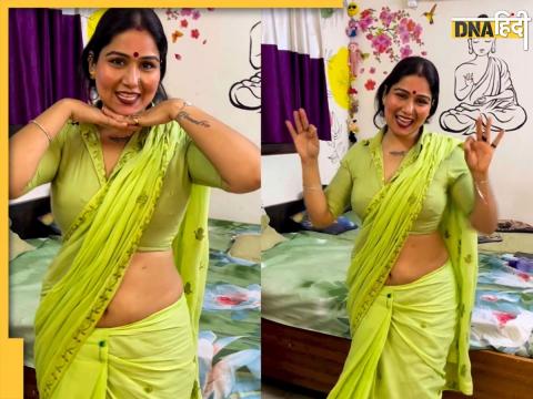 hot bhabhi dance in saree on buddha mil gaya song sexy moves goes viral watch instagram video