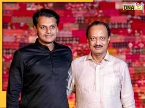 Yugendra Pawar with Ajit Pawar