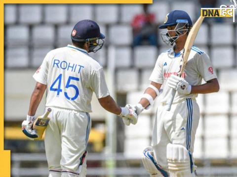 wi vs ind test 1st test rohit sharma and yashasvi jaiswal fifty inning help india to surpass west indies