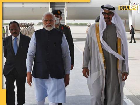 pm modi reached dubai to meet president sheikh bin zayed after historical france visit