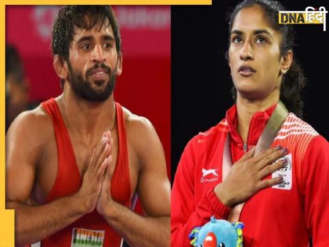 Bajrang Punia and Vinesh Phogat