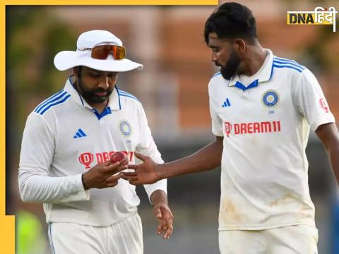 ind vs west indies india won test series mohammed siraj got man of the match rohit sharma angry over rain ind vs wi