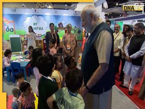 pm modi meet children