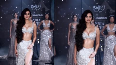 Disha Patani in Silver lehnga Look