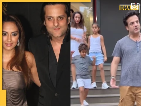 Fardeen Khan with his wife and family