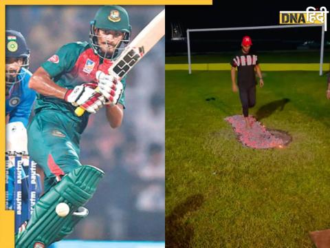 asia cup 2023 vedio bangladesh cricketer mohammad-naim-walk-on-fire-for-mind-training-ahead-of-asia-cup-2023