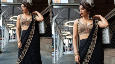 Samantha Ruth Prabhu in stunning black saree