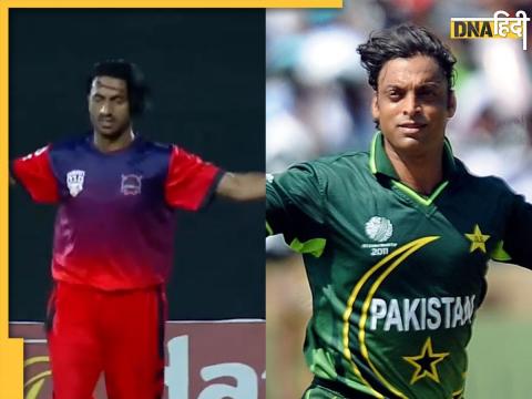 shoaib akhtar lookalike mohammad imran oman bowler hairstyle fans shocked watch photos