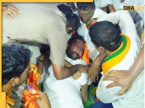 G. Kishan Reddy को हिरासत में लेने की कोशिश करती हैदराबाद पुलिस.