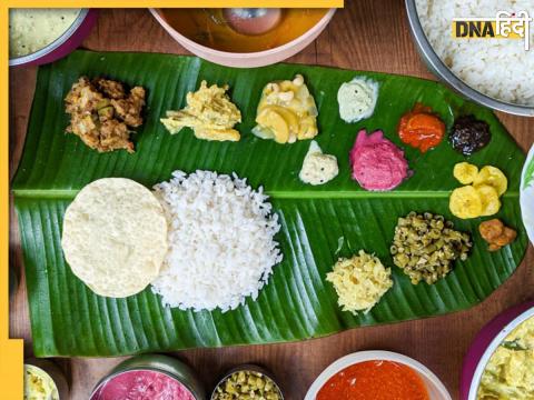 Eating Foods On Banana Leaves