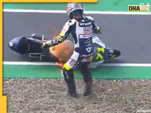 motogp bharat bike skids off