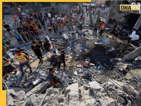 Israel Hamas War Updates: इजरायली एयर फोर्स की स्ट्राइक में गाजा सिटी हॉस्पिटल के पूरी तरह ध्वस्त होने का दावा किया जा रहा है. (Photo- Reuters)