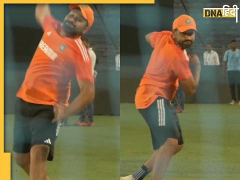 Rohit Sharma Bowling in Nets