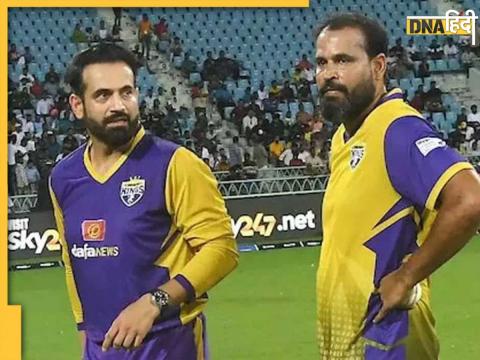 LLC 2023 yusuf pathan and irfan pathan hit tremendous shots during Urbanrisers Hyderabad vs Bhilwara Kings match