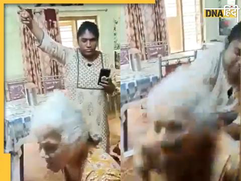 Kerala में बहू के सास को बुरी तरह पीटने का वीडियो वायरल हो गया है. (Photo- Video Grab)