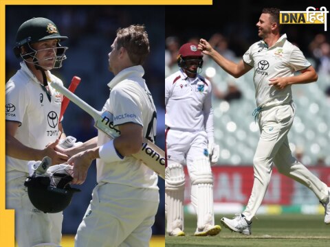 AUS vs WI 1st Test Australia beat West Indies by 10 wickets on Day 3 Travis Head Shamar Joseph  Josh Hazlewood