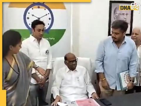 Rohit Pawar with Sharad Pawar