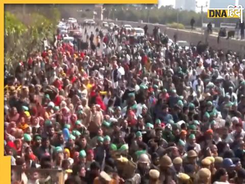 Noida Farmers Protest Heavy Traffic Jam