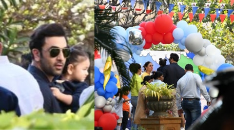 Ranbir Kapoor with Raha at Jeh ali khan birthday