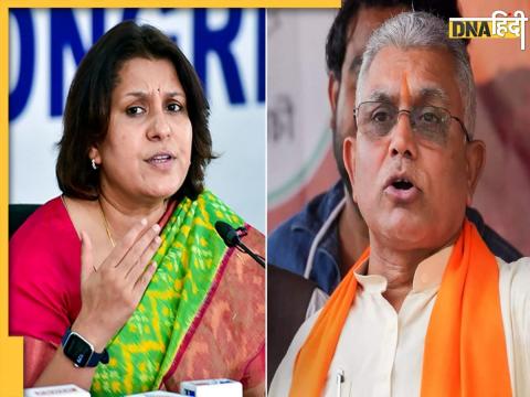 Supriya Shrinate and Dilip Ghosh (file photo)