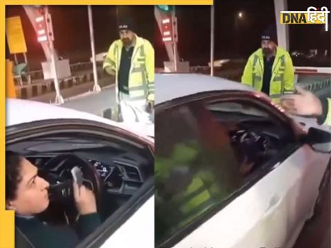 Pakistan lady driver hits traffic police, Video Goes Viral