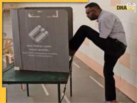 man casts vote with his feet