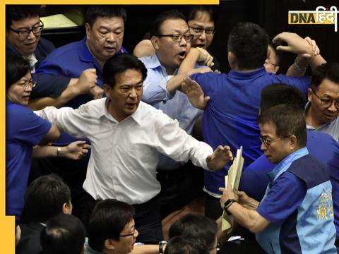 Taiwan Parliament Fight Video