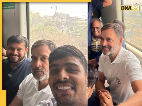 Rahul Gandhi in Delhi Metro