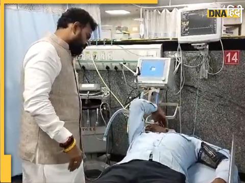 Delhi Airport हादसे के घायलों से AIIMS में मिलने पहुंचे केंद्रीय मंत्री राम मोहन नायडू. (फोटो-ANI)