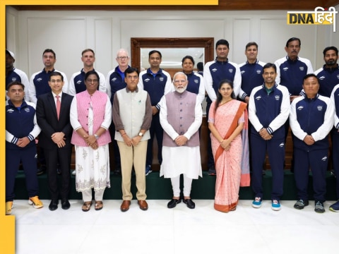 Paris Olympic 2024 PM Modi Meets Indian Contingent Share Photos on Social Media