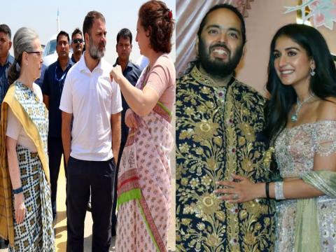 Gandhi family attend Anant-Radhika wedding