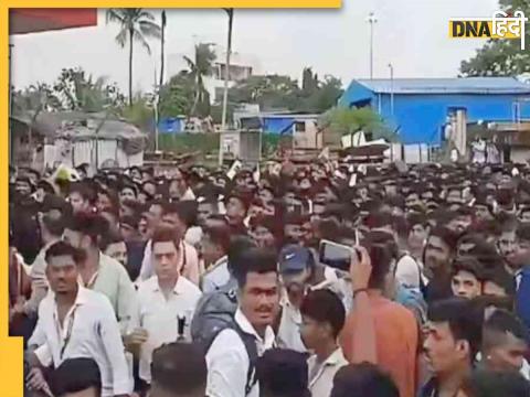 25 thousand people collected outside Mumbai airport for air india job vacancy 