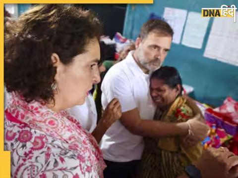 Rahul Gandhi meet landslide victims