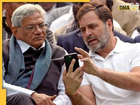 Sitaram Yechury and Rahul Gandhi (file photo)