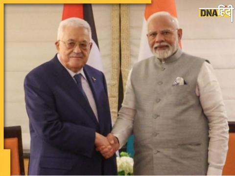 PM Modi with President Mahmoud Abbas in New York