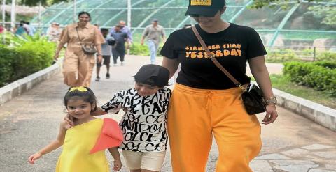 Sania Mirza With Kids