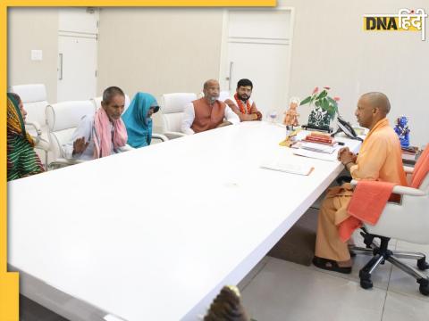 CM Yogi meet Bahraich violence victim family