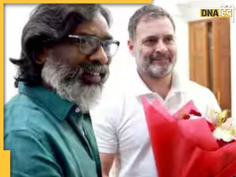 Hemant Soren ने शनिवार को Jharkhand Election रैली के लिए पहुंचे Rahul Gandhi का स्वागत किया है. (फोटो- ANI)