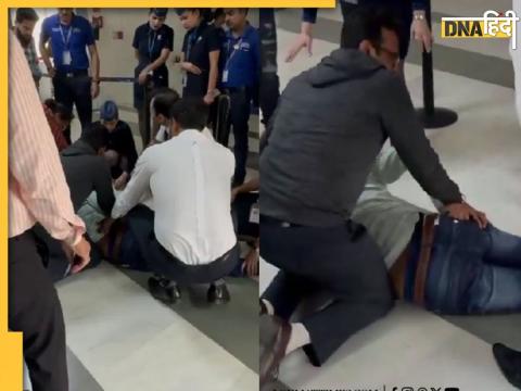 Delhi Airport पर बेहोश शख्स को CPR देकर उसकी जान बचाता दूसरा पैसेंजर.