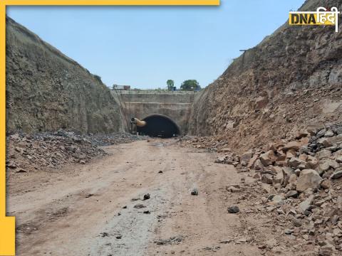 delhi Mumbai expressway under construction tunnel collapsed