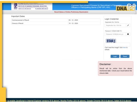 IBPS SO Result 2024