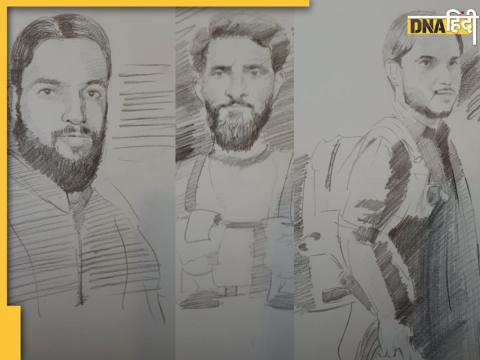 Pahalgam Terror Attack के आरोपियों के ये स्केच भारतीय सुरक्षा एजेंसियों ने जारी किए हुए हैं. Pahalgam Terror Attack के आरोपियों के ये स्केच भारतीय सुरक्षा एजेंसियों ने जारी किए हुए हैं.