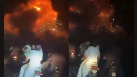 रात के अंधेरे में दिखा ऐसा नजारा