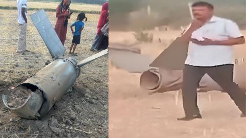 हरियाणा सिरसा में मिसाइल के हिस्से मिले