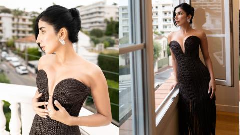Parul Gulati braided hair dress 
