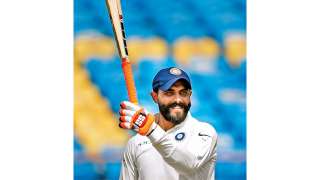 Caution - Ravindra Jadeja's sword at work