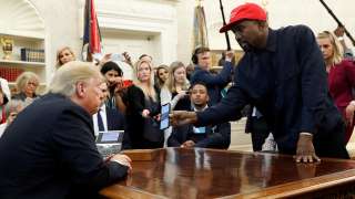 Kanye West hugs Donald Trump at White House, Twitter talks about Kim Kardas...