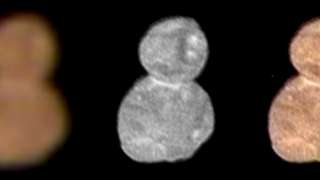 What does the oldest space object look like? A reddish snowman!