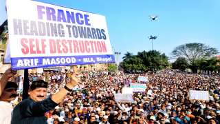 Religious protest against French President Emmanuel Macron in Bhopal, CM Sh...