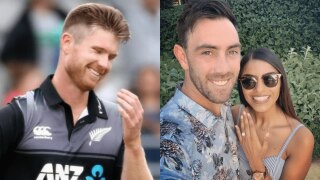 Jimmy Neesham drops in on Glenn Maxwell's engagement anniversary celeb...
